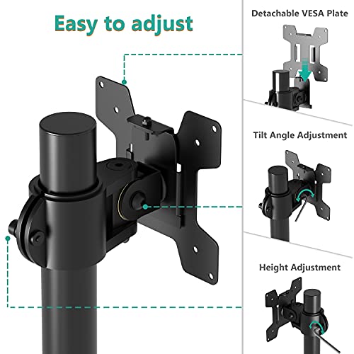 WALI Single Monitor Mount, Monitors Desk Mount, Single Monitor Arm Holds Screen Up to 32inch, 22lbs, Fully Adjustable Mount Designed for Home Office Application(M001S), Black - Image 5