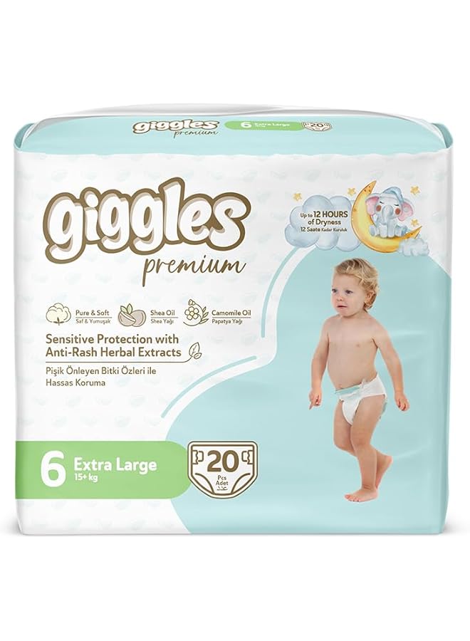 giggles Baby Diapers 20 Pieces Twin Pack Size 6 - Image 2