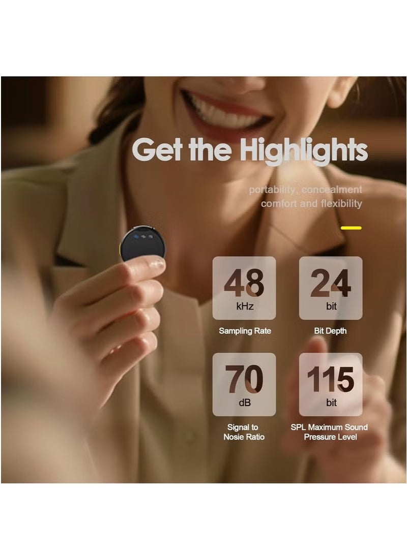 Generic SX21 2.4G Wireless Clip-On Microphone with Type-C, 360° Omnidirectional Pickup, Magnetic Clip, and 9-Hour Battery – for Vlogging, Interviews & Streaming  - Image 3