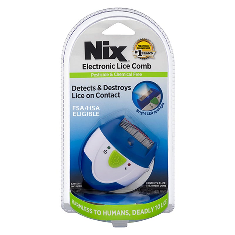 Nix Electronic Lice Comb, Effective Lice Treatment without Pesticides or Chemicals, 1 Count - Image 1