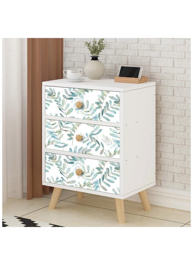 HAOKHOME 93149 Boho Peel And Stick Wallpaper Eucalyptus Branch White/Green/Blue Removable Stick On Home Decor 17.7In X 118In  - Image 3