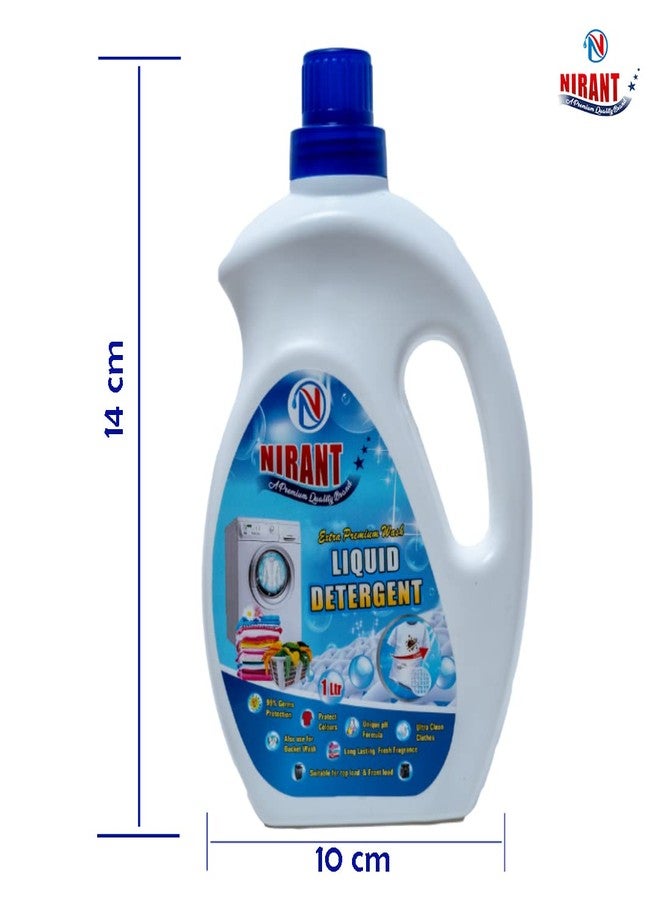 NIRANT Premium Liquid Detergent for Front & Top Load Washing Machines - Yellow, 1L | Deep Clean, Long-Lasting Freshness, Color Protection (1L) - Image 5
