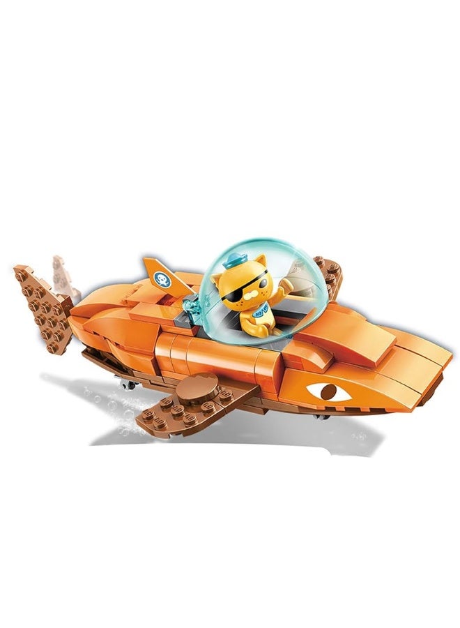 Enlighten for Age 6+ Building Block Ocean Adventure Octonauts GUP-B Tiger Shark Vehicle & Kwazii 113pcs Building Brick Set-No Package Box (3701)