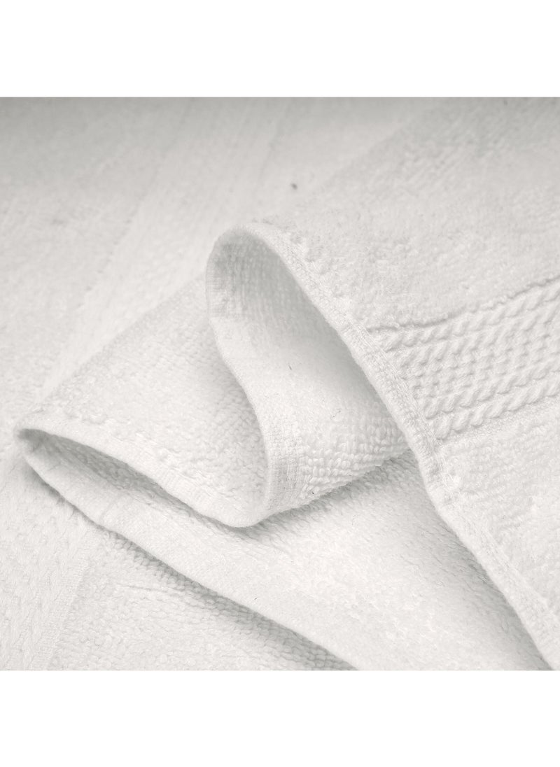 Home-Tex Design - Hometex Design 500 GSM 100% Cotton Soft and Plush White Hand Towel Pack of 12 Pieces 40x70 cm Perfect for Home and Gifting - Image 1