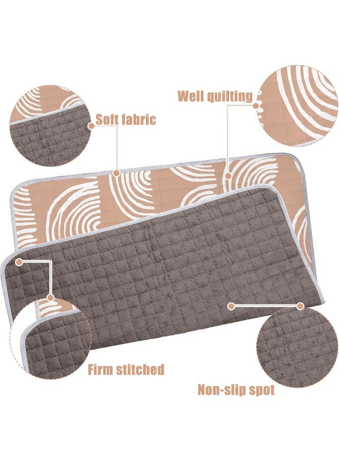 Funtery 43 x 43 Inch Boho Baby Play Mat Portable Crawling Washable Foldable Tummy Time Non Slip Baby Floor Large Playpen Mat for Infants Toddlers Floor Playpen Activity(Fresh Rainbow) - Image 4
