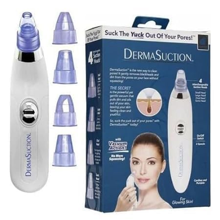 Fulkiza 4 in 1 Multifunction Derma Blackhead Remover Tool for Skin Care Electric suction Machine for Whitehead Acne Pimple Pore Cleaner Vacuum tools for Nose Facial Cleanser Device for Face - Image 2