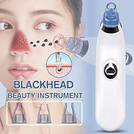 Fulkiza 4 in 1 Multifunction Derma Blackhead Remover Tool for Skin Care Electric suction Machine for Whitehead Acne Pimple Pore Cleaner Vacuum tools for Nose Facial Cleanser Device for Face - Image 3
