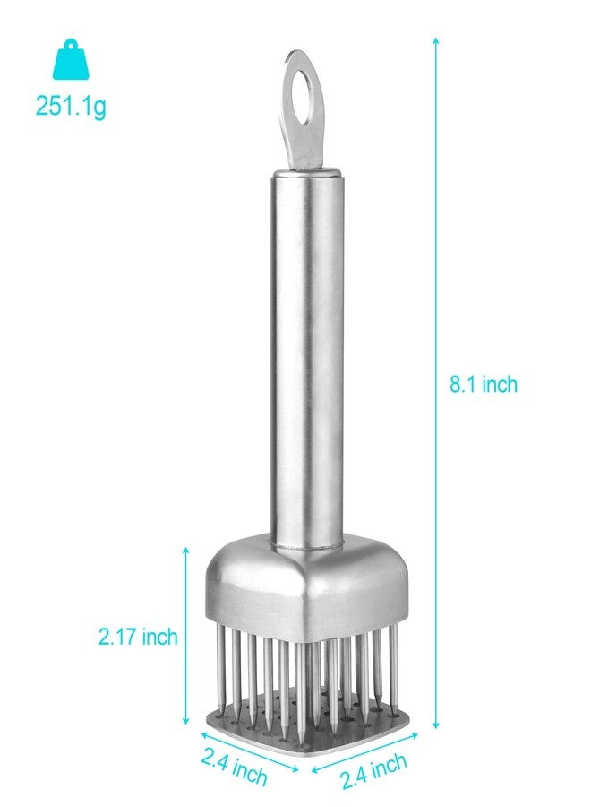 Aliglow 304 Stainless Steel Meat Tenderizer Needle Meat Hammer Mallet Tool Pounder For Tenderizing and Pounding Steak, Beef Pork Chicken BBQ And Poultry - Image 2