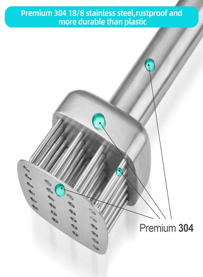 Aliglow 304 Stainless Steel Meat Tenderizer Needle Meat Hammer Mallet Tool Pounder For Tenderizing and Pounding Steak, Beef Pork Chicken BBQ And Poultry - Image 3