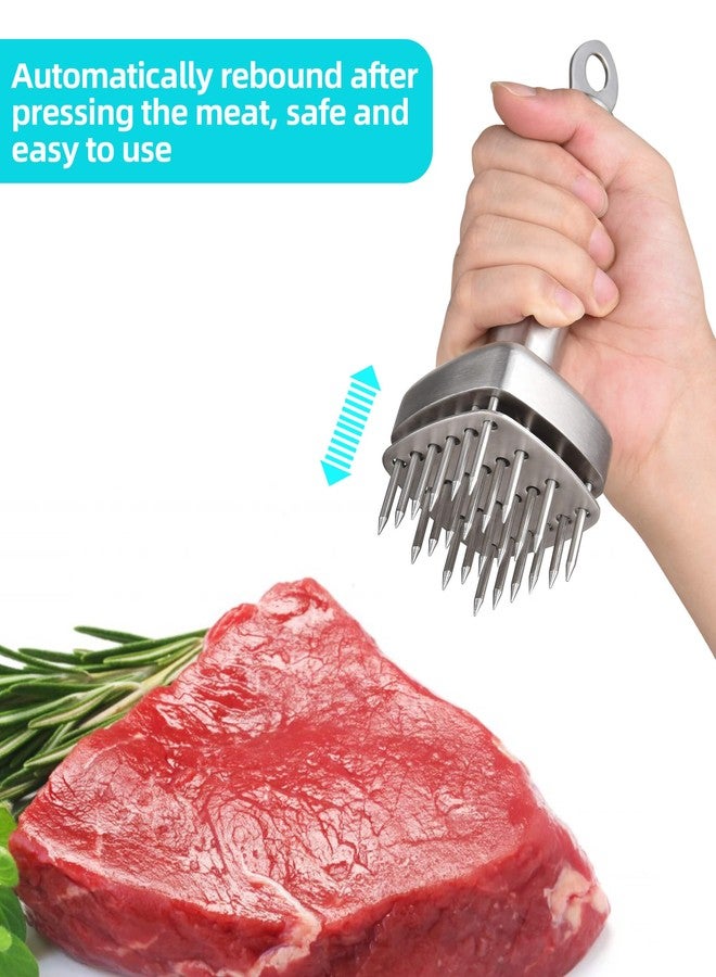 Aliglow 304 Stainless Steel Meat Tenderizer Needle Meat Hammer Mallet Tool Pounder For Tenderizing and Pounding Steak, Beef Pork Chicken BBQ And Poultry - Image 4