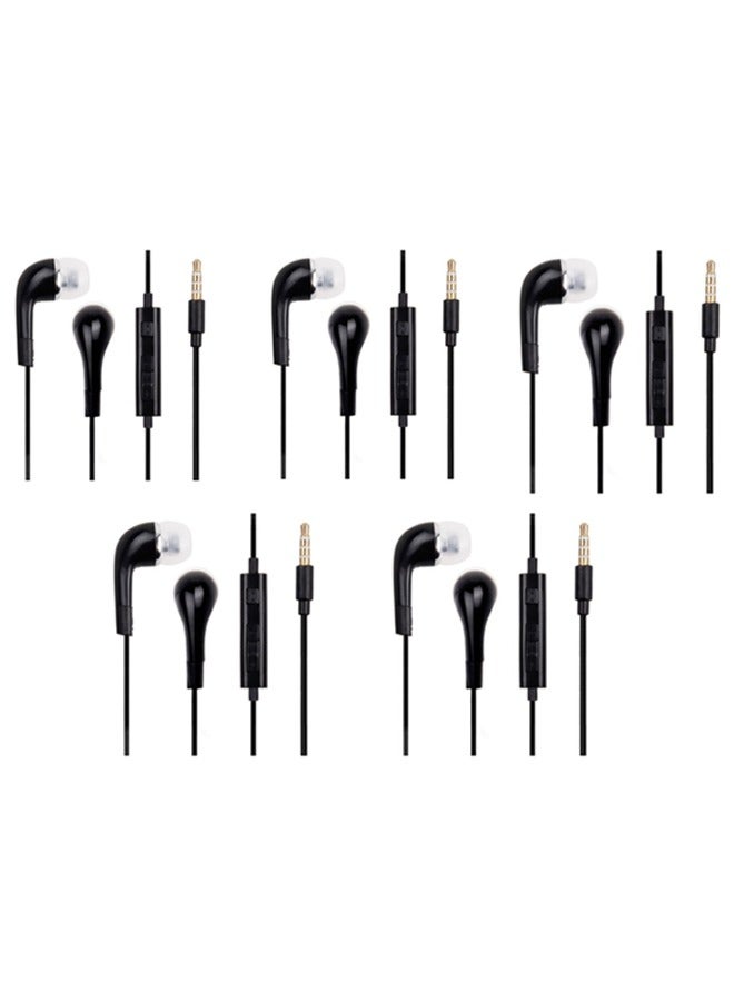 Taimi Taimi In-Ear Earphone With Mic Black Pack of 5  - Image 1