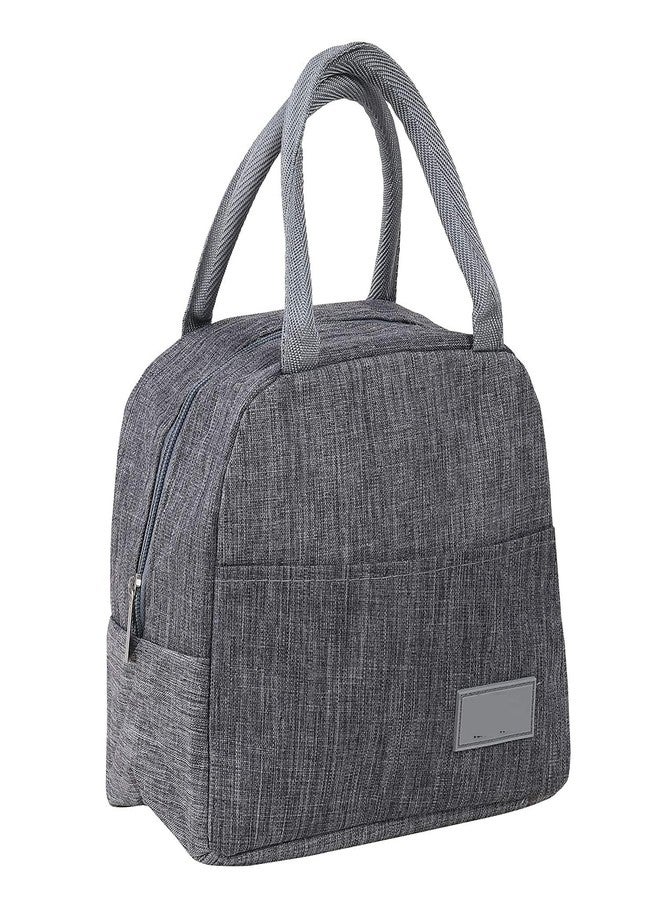 LOMESH Canvas Cloth Insulated Travel Lunch/Tiffin/Storage Bag for Office, College & School (Multi, Big Size) - Image 2