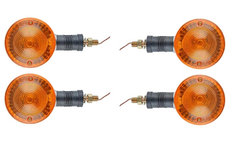 Taç Front Indicator/Blinker Set compatible with Yamaha RX100/RXG135/RX135 - Pair of 4 PCS (Orange) - Image 1
