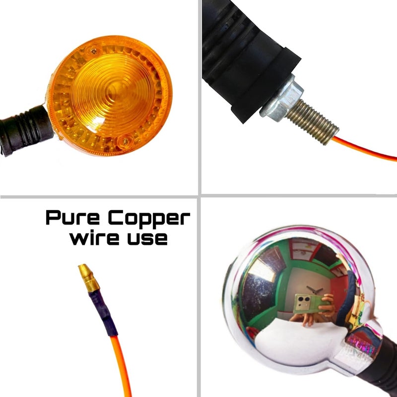 Taç Front Indicator/Blinker Set compatible with Yamaha RX100/RXG135/RX135 - Pair of 4 PCS (Orange) - Image 5