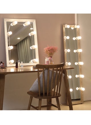 LED Vanity Lights For Mirror, Hollywood Style With 10 Dimmable Bulbs, Adjustable Color & Brightness, USB Cable, Lights Stick on for Makeup Table Dressing Room Mirror - view 5