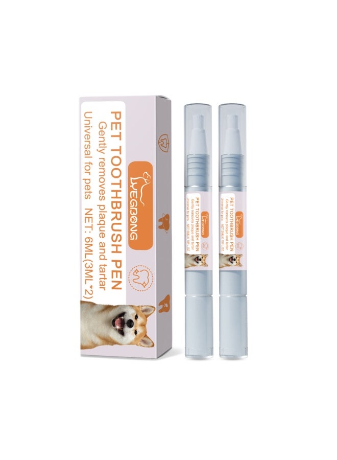 YEGBONG Pet Toothbrush Pen for Dogs and Cats, Cleans Tartar and Plaque, Removes Bad Breath and Odors, 3ml*2pcs - Image 4