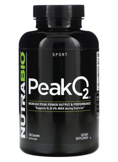 NutraBio Peak O2 180 Capsules 