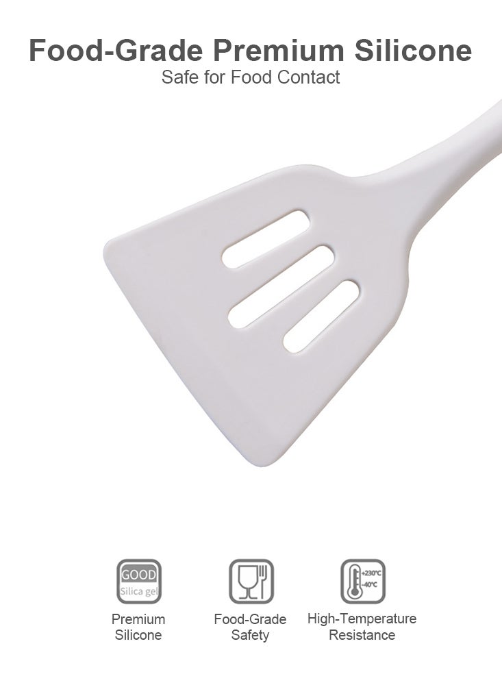 بيرفيي مجموعة أدوات المطبخ من السيليكون المكونة من 19 قطعة مع مقبض خشبي، خالية من مادة البيسفينول أ، وتحتوي على تخزين للأواني غير اللاصقة - Image 4