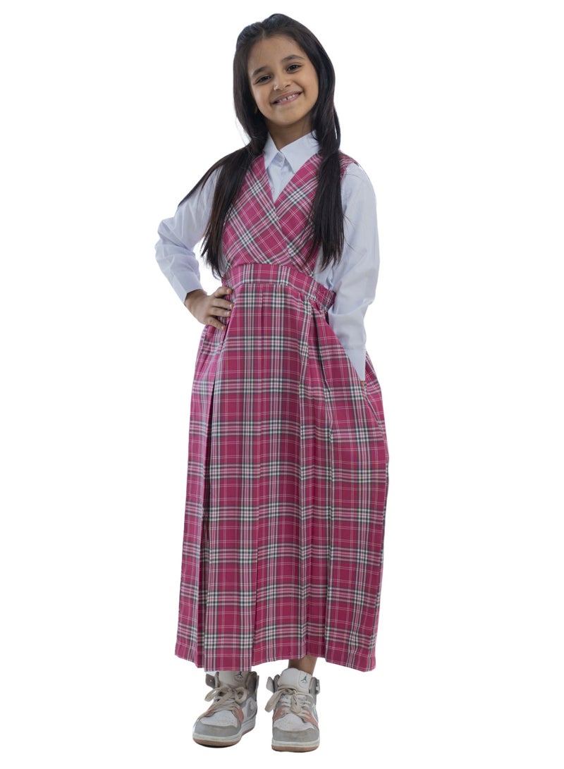 مريول لارا مريول وردي كاروهات غامق بقصة اكس موديل X - Image 1