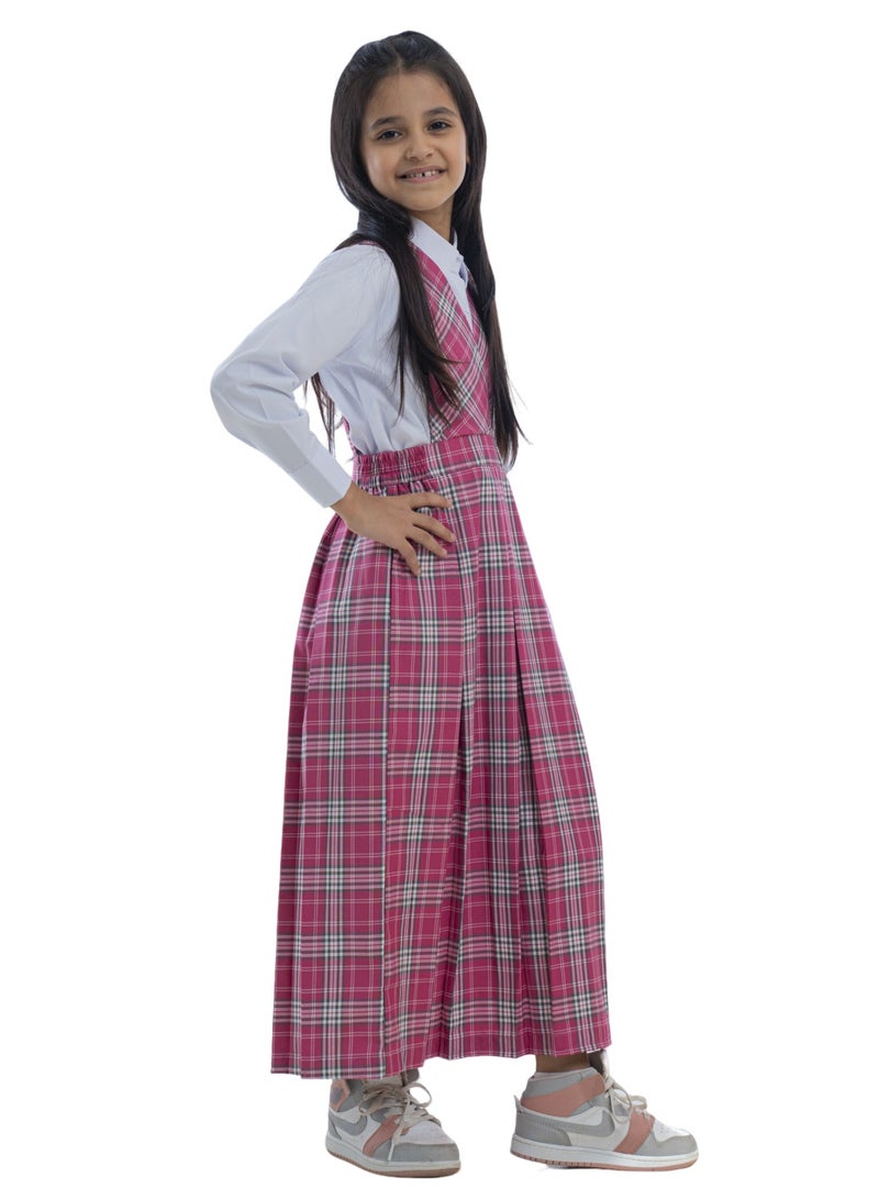 مريول لارا مريول وردي كاروهات غامق بقصة اكس موديل X - Image 2