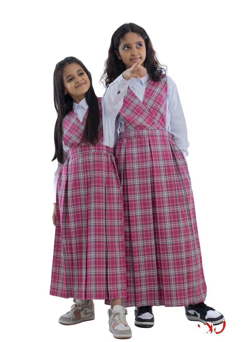 مريول لارا مريول وردي كاروهات غامق بقصة اكس موديل X - Image 4