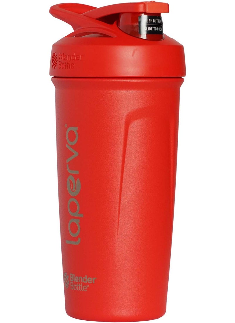 Laperva - Laperva Blender Bottle Stainless Steel Shaker, Red - Image 1