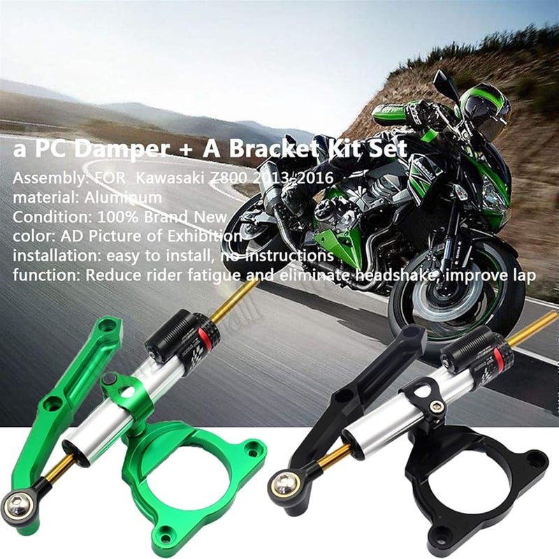 CNC Steering Damper Stabilizer Bracket Kit For Kawasaki Z800 Z800 Color Damper Bracket A - Image 4