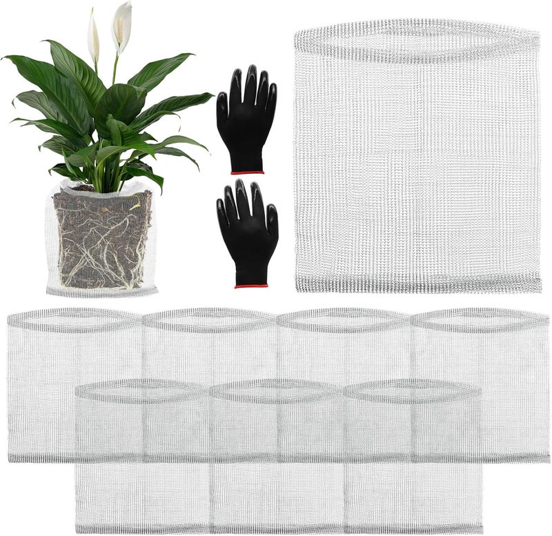 Froidesente 8 Pcs Root Guard Gopher Proof Stainless Wire Steel Baskets, 10 Gallon Gophers Moles Voles Mesh Baskets Protect Plant Roots Tubers Trees Flowers Crops (8 Pcs 10 Gallon) - Image 1
