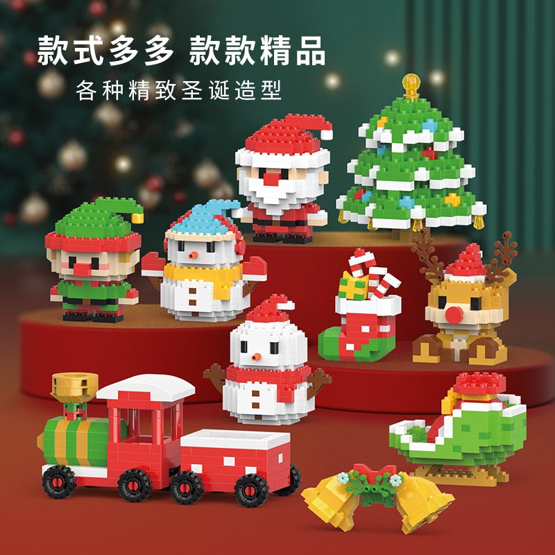 Lele Brothers Christmas Gift Building Blocks Micro-Particles Children'S Benefit Intelligence Assembled Santa Claus Toy Christmas Tree - Image 2