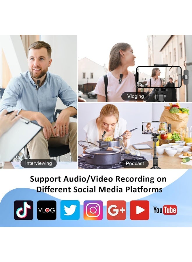 Beauty beast Wireless Lavalier Lapel Microphone for iPhone 15 Series/Android/Computer -Video Recording - 2 Clip on Mics with USB C Interface for Tiktok YouTube Vlog (USB C 1 to 2) - Image 5