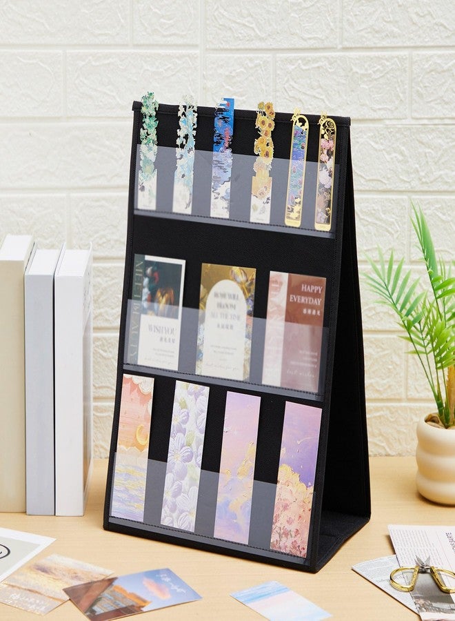 Faccito Bookmark Display Stand, Double Sided Portable Holder for Bookmarks, Black Desktop Display Rack for Retail Store, Booth, Craft Shows Fair, Library, No Assembly Required - Image 5