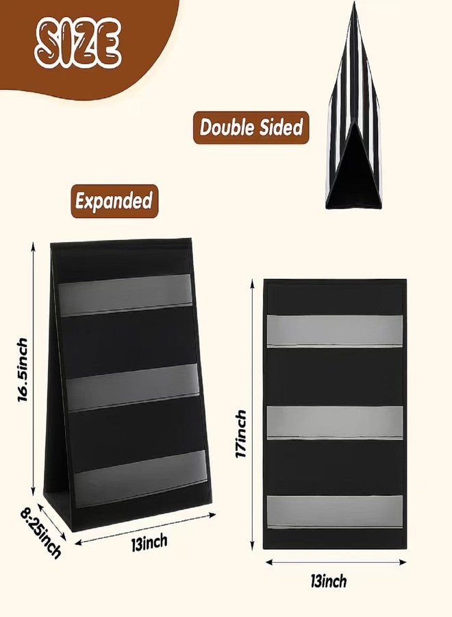 Faccito Bookmark Display Stand, Double Sided Portable Holder for Bookmarks, Black Desktop Display Rack for Retail Store, Booth, Craft Shows Fair, Library, No Assembly Required - Image 2