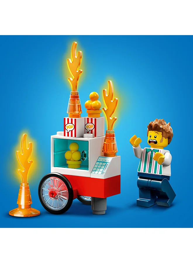 ليغو City Fire Station and Fire Engine 60375 Building Toy Set; Starter Playset for Kids Aged 4+ Who Love Imaginative Play; Includes a Vendor and 2 Firefighter Minifigures; Fun Gift Idea (153 Pieces) LEGO