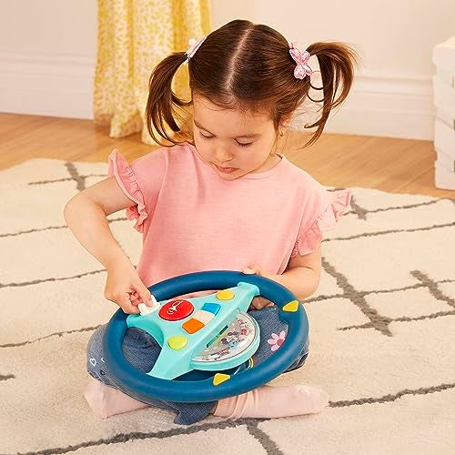B. Toys ب. ألعاب – عجلة القيادة الموسيقية ووفر – عجلة قيادة للعب التظاهر مع موسيقى وأصوات وأضواء للأطفال، 2 سنة وما فوق - Image 2