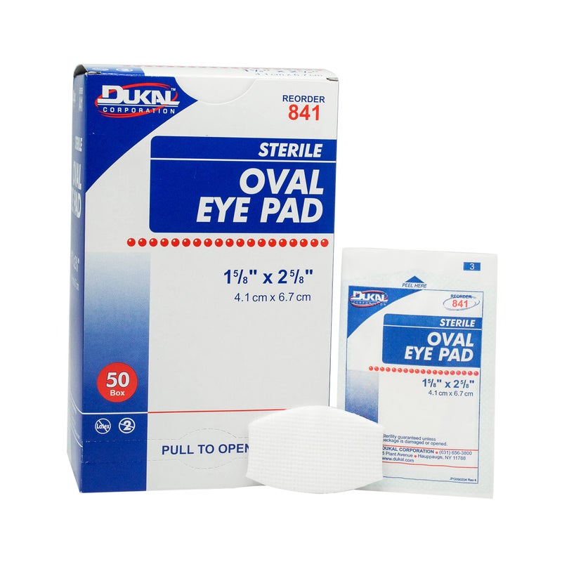 Dukal 841 Oval Eye Cotton Pads 1 5/8 in. x 2 5/8. in. (Box of 50) - Image 1
