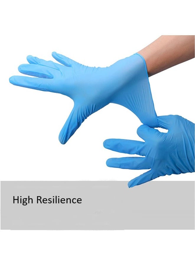 100-Piece Vinyl Disposable Gloves Blue Medium - Image 3