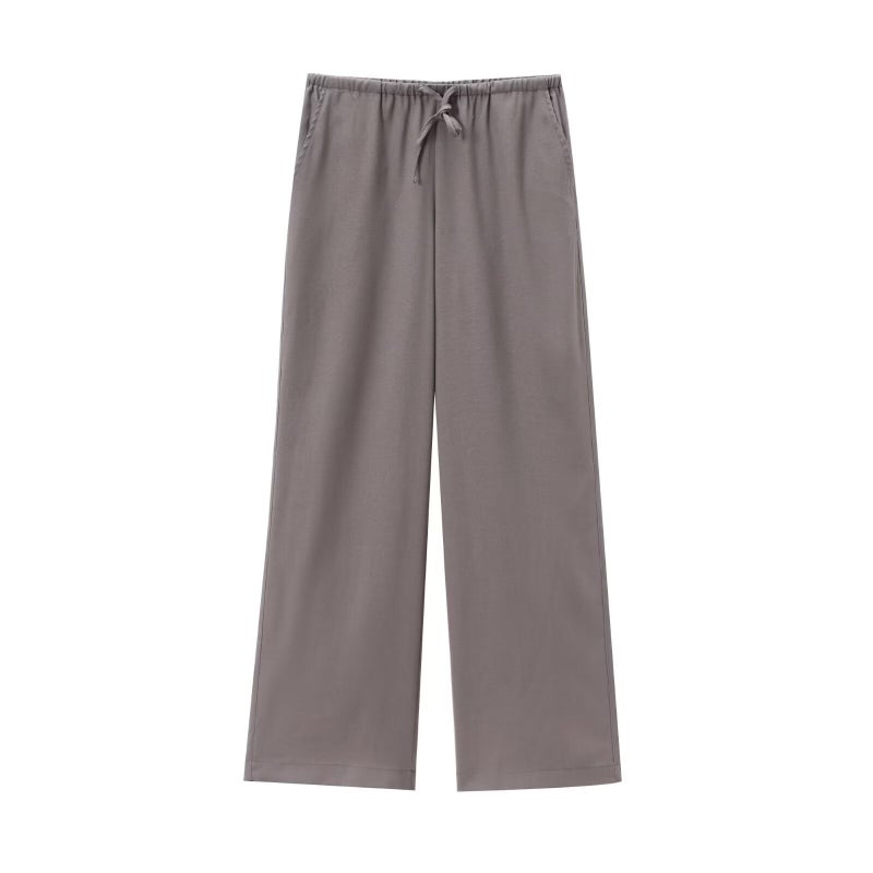 Cross-border AliExpress womens clothing foreign trade wholesale ZR in stock with belt texture kimono coat texture pants suit Khaki suit - Image 5