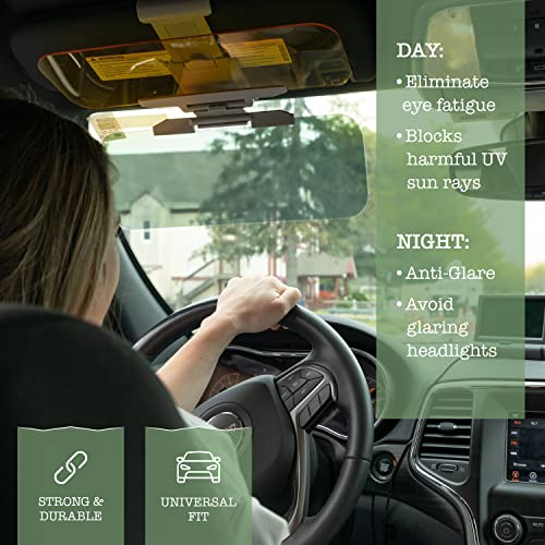 ZONETECH Day and Night Anti-Glare Car Windshield Visor - Premium Quality Universal Sunshade and Anti-Dazzle Night-time Driving Auto Accessory - Image 5