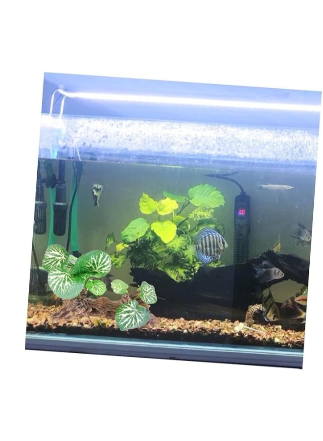 زينة نباتات شجرية لأحواض السمك، زينة نباتات صغيرة لأحواض الأسماك، زينة أحواض السمك، عشب مائي واقعي مُحاكي لمواد أحواض الأسماك - Image 3