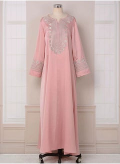 إسكدنيا إمرأة ثوب فضفاض Abaya مسلمة تطريز مساء ثوب  - Image 2
