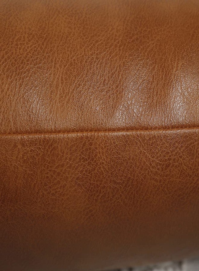 PANOD Luxury Full Body Pillow Covers 20 x 36,Decorative Faux Leather Long Pillow Covers Lumbar Pillow Case Cushion case for Farmhouse Sofa Couch Bed Livingroom,Vegan Brown - Image 5