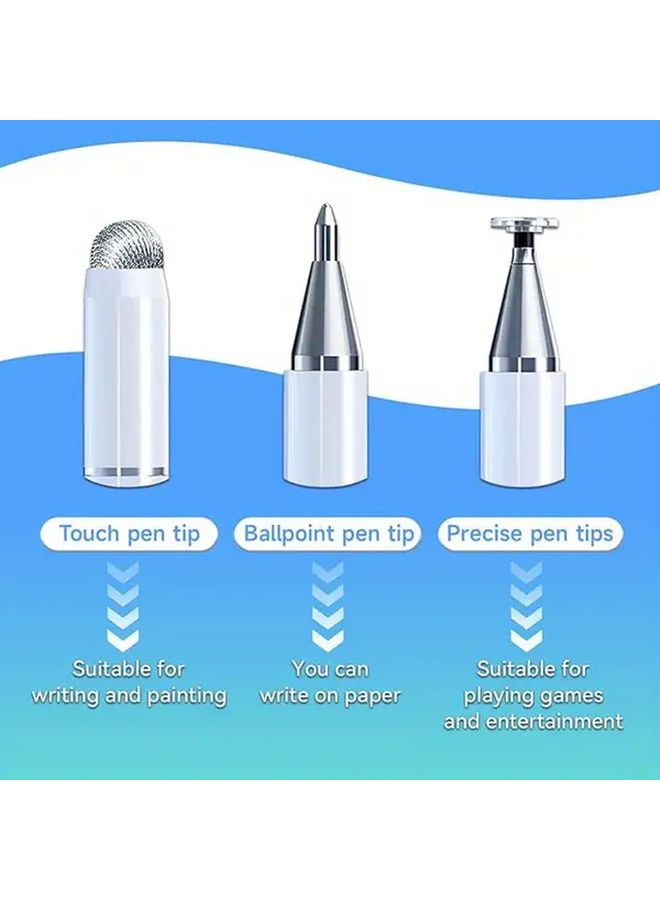 White 3 Pack Magnetic Stylus Pen SIM Ejector Pin Lanyard For iPad Smartphones Tablets - Image 2