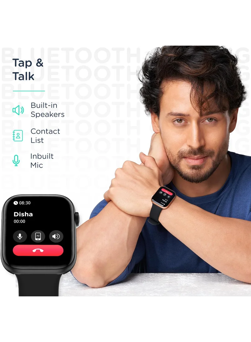 Pebble Cosmos Max 1.81" Smartwatch for Men and Women, Largest Display, Bluetooth Calling, 100+ Sports Modes, HR & SpO2 Monitoring, Built-in Games, Voice Assistant - Jet Black