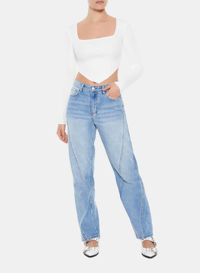 FOREVER 21 Ribbed Knit Cropped Sweater - Image 4