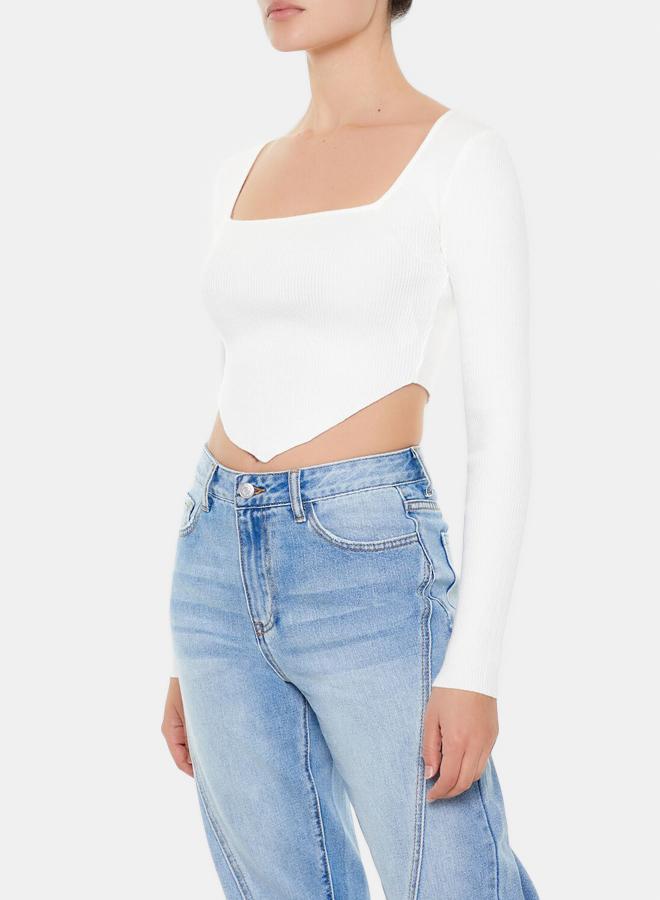 FOREVER 21 Ribbed Knit Cropped Sweater - Image 5