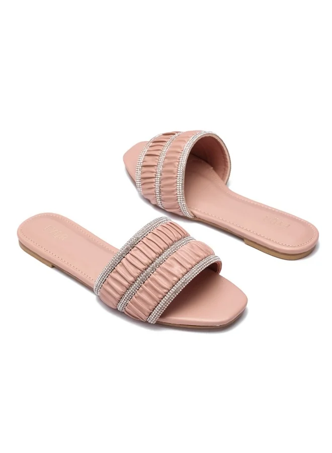 FYOR Ruched Embellished Flat MY 242