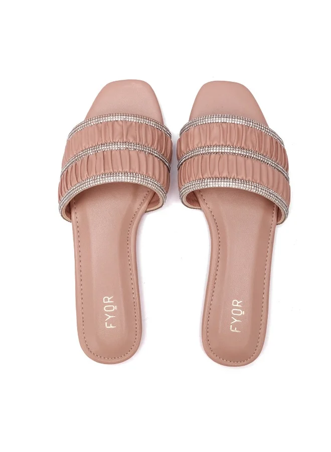 FYOR Ruched Embellished Flat MY 242