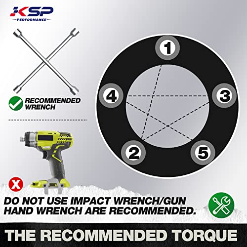 KSP PERFORMANCE صواميل كيه إس بي 12 مم × 1.5 مفتوحة تناسب هوندا أكورد سيفيك، 20 قطعة M12 × 1.5 صواميل مفتوحة النهاية مع 19 مم (3/4") سداسي 21 مم (0.83") H لسيارة هامر H3، صواميل مفتوحة بعد السوق لفراغ العجلات مع 12 × 1.5 مسمار - Image 4