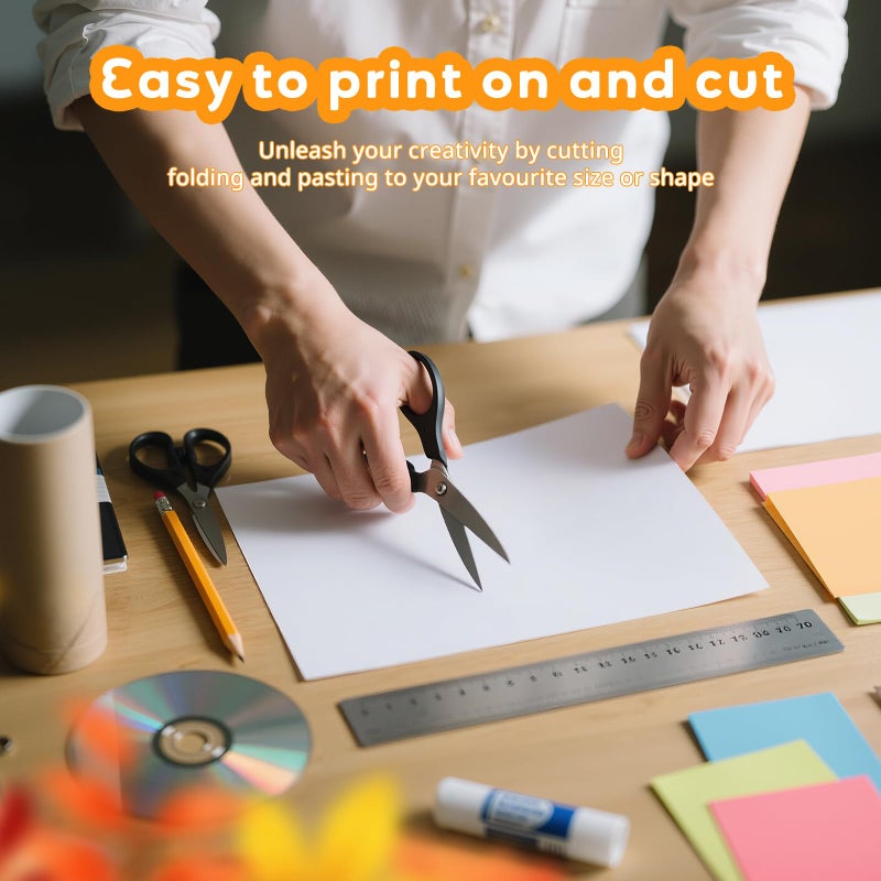 Vishoitty White Cardstock 8.5 x 11,White Card Stock,Cardstock Paper,Copy Paper for Printer,40 Sheets Card Stock Paper for Invitations,Menus,DIY Cards,Tags,Cards Making,Certificate,Construction,Office Printing - Image 4