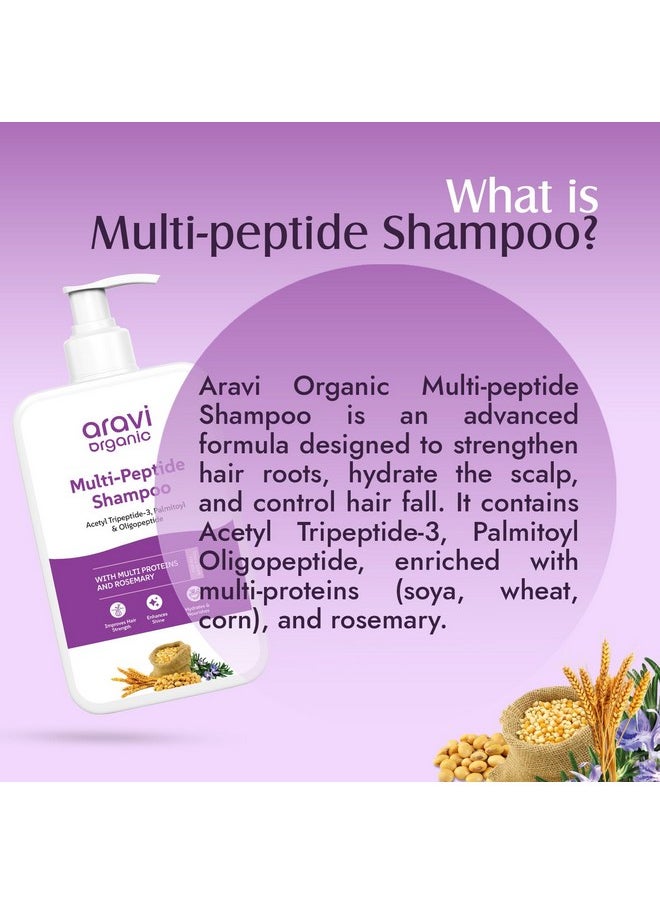 Aravi Organic Multi Peptide Hairfall Shampoo - Acetyl Tripeptide 3, Palmitoyl, Oligopeptide & Rosemary - 200 Ml  - Image 4